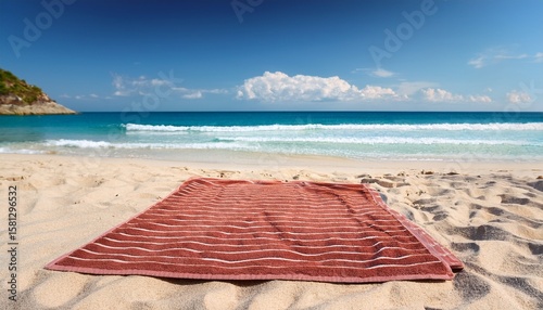 beach towel on the sand