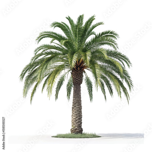 palm tree isolated on white background