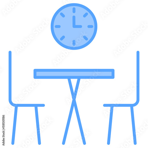 Work From Home Blue Icon