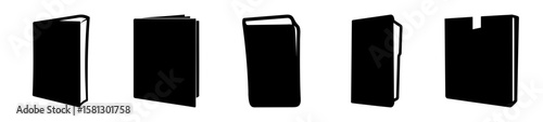 Diverse set of books presented as icons, illustrating different perspectives and bindings