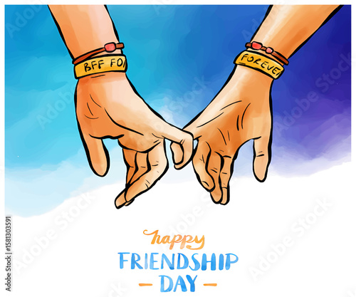 International Friendship Day Background with Holding Hands Showing Unity and Support