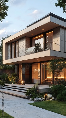 A modern architectural design of a luxurious house 