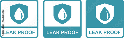 Leak Proof Sticker Icon – Waterproof Seal Label Badge for Packaging