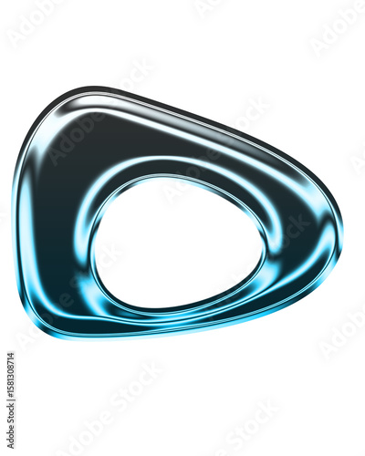 metalic shape abstarct gradient sleek form