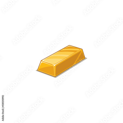 Goldbar icon logo flat vector design