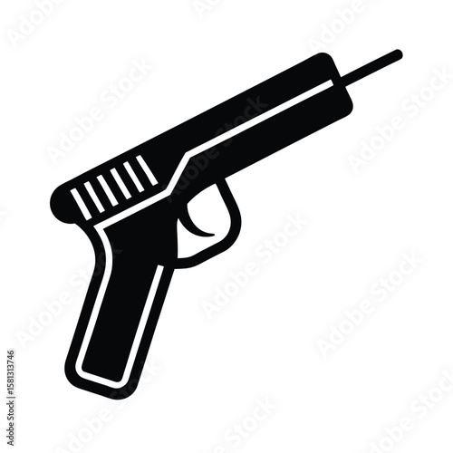 vector illustration of a thermometer gun