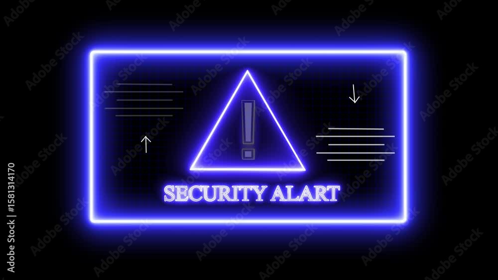 Urgent security alert message on laptop screen. Concept of data breach attention. System hack security breach computer hacking warning message hacked alert.