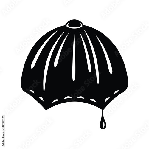 shower cap on white background