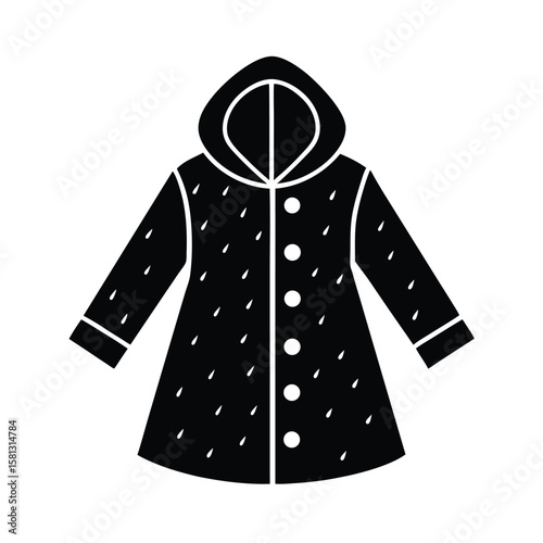 vector illustration of a raincoat