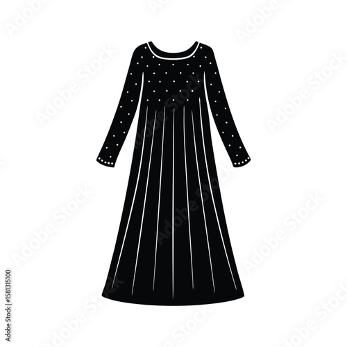 nightgown on white background