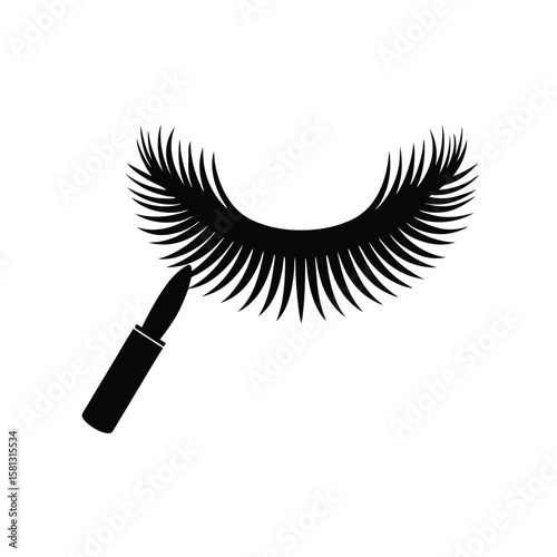 mascara on white background