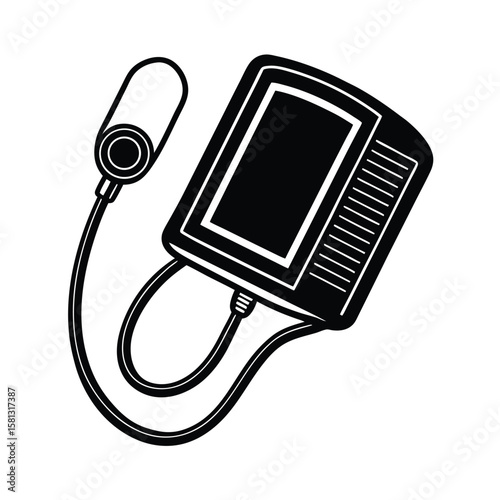 blood pressure monitor on white background