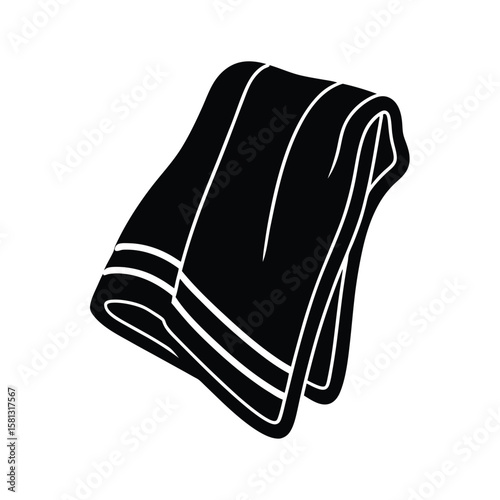 vector illustration of bath towel