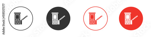 Toll road icon pictogram in solid version.