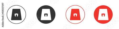 Thyroid icon pictogram in solid version.