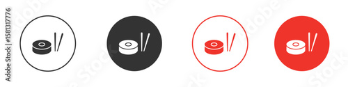 Sushi icon pictogram in solid version.