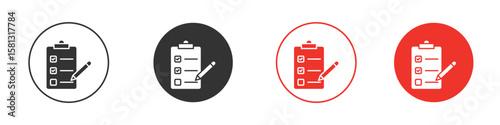 Survey icon pictogram in solid version.