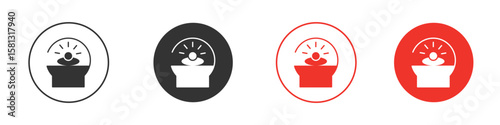 Solarium icon pictogram in solid version.