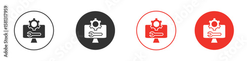 Software Engineering icon pictogram in solid version.