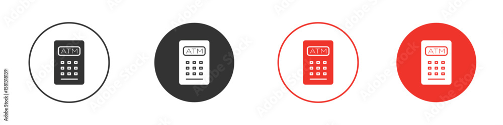 ATM machine icon pictogram in solid version. ATM machine icon pictogram in solid version.