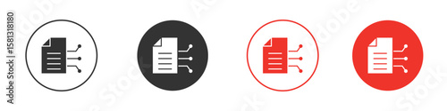 Smart contract icon pictogram in solid version.