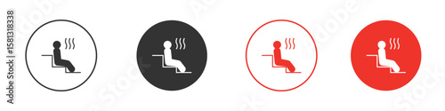 Sauna icon pictogram in solid version.