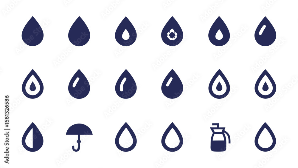 water drops set water drops set