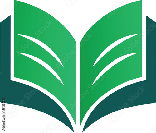 Open Book Education, Knowledge, and Learning Icon Vector Illustration