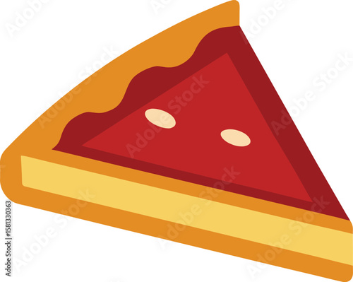 Delicious Slice of Berry Tart A Sweet Treat Illustration