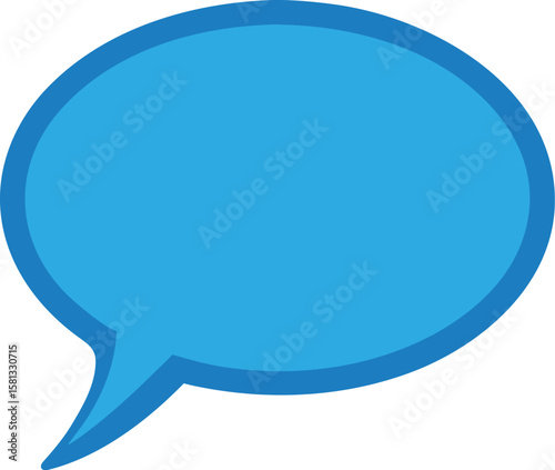 Simple Blue Speech Bubble A Versatile Communication Graphic Element