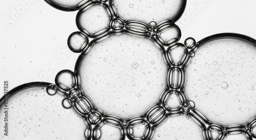 Scientific molecular structure and cosmetic serum drop, DNA and chemical formula design