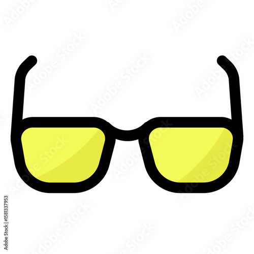 Glasses icon with filledline style