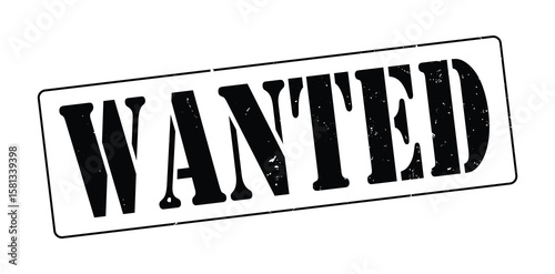 Wanted stamp. Wanted sign on red ink, wanted vector, wanted label, wanted sticker on white background	
