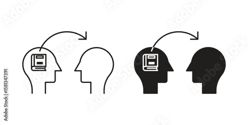 Share thoughts icon. Vector illustration, flat and stroke