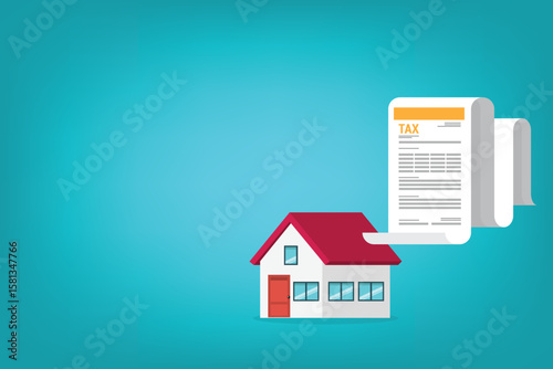 House tax papers. Real estate document, home, mortgage documents. House contract.