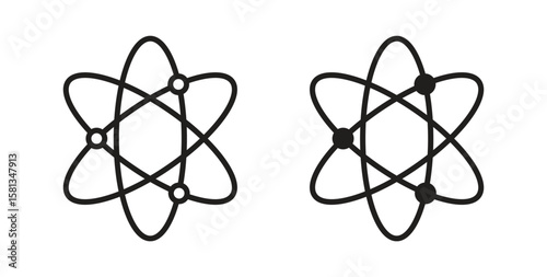 Physics icon. Vector illustration, flat and stroke