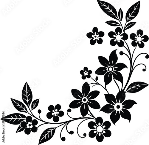 Decorative Forget Me Not Corner Ornament