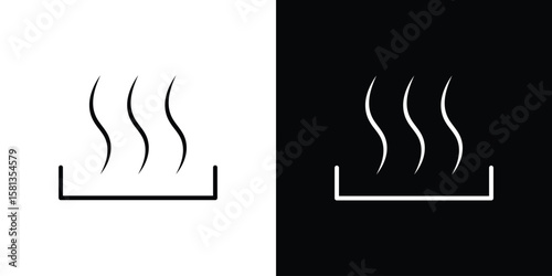 Bild auf Leinwand Heat icon pack with black and white editable stroke lines for graphic design wor