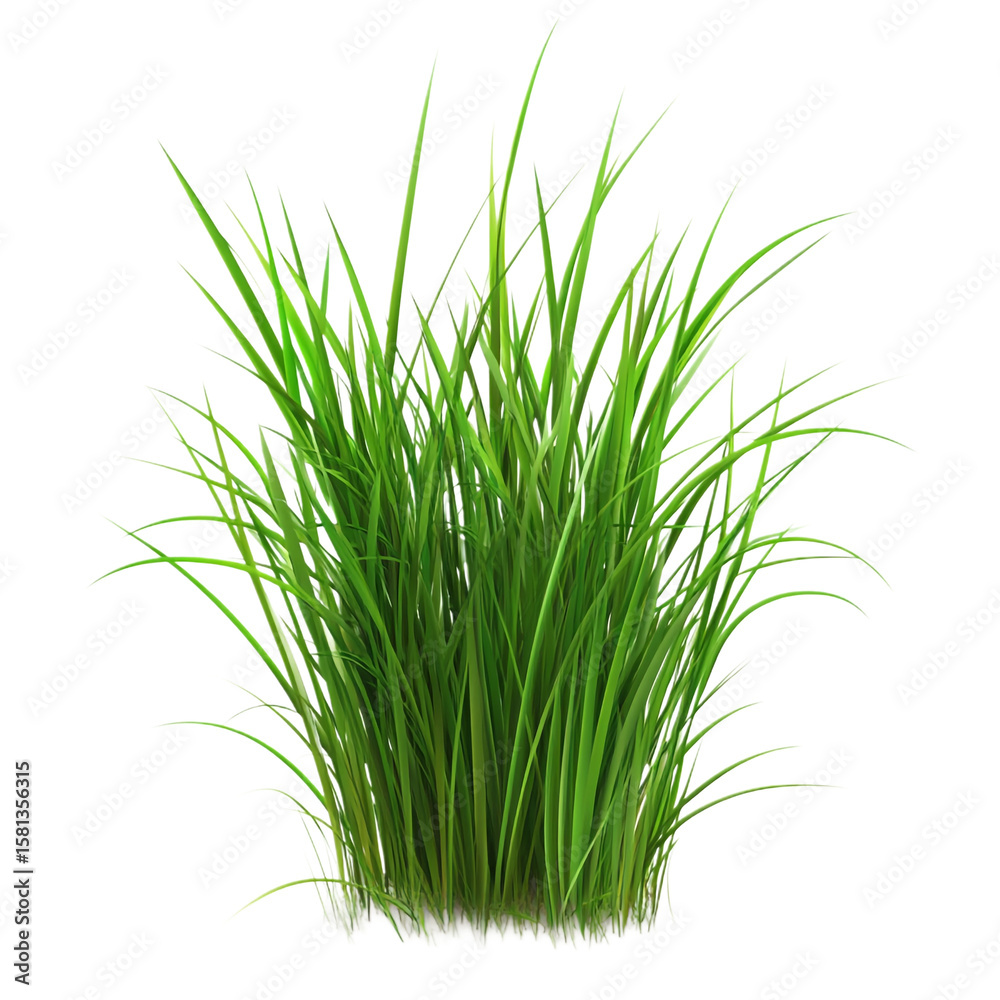 Fototapeta premium Green grass isolated on transparent background