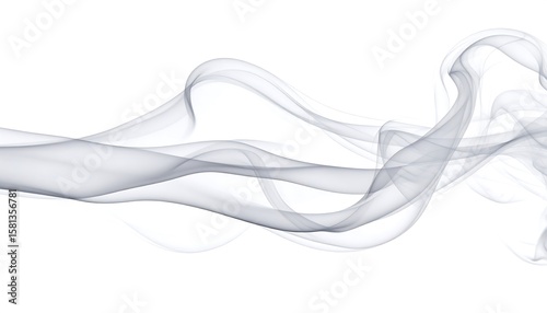 Abstract smoke trails against white