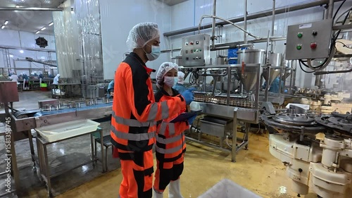 line process working in food factory