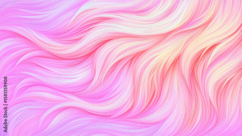 Fototapeta premium Abstract pastel pink flowing curves art background. Soft texture with gradient and delicate art. Modern pastel pink background, visual gradient design, stylish wallpaper template.