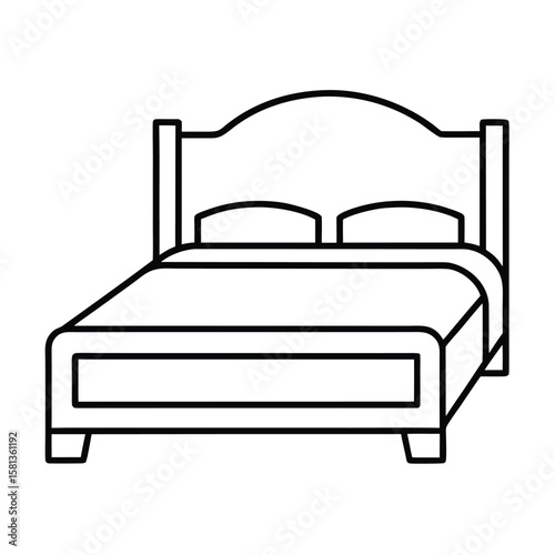 bed in black and white