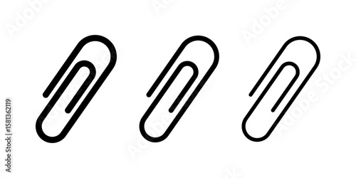 Paper clip icon set