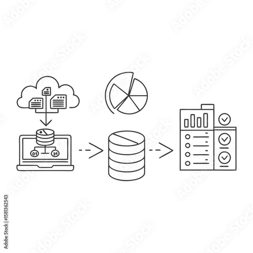 Data flow cloud database analytics vector