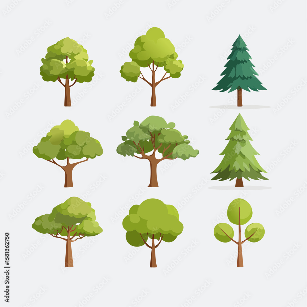 Fototapeta premium collection of trees