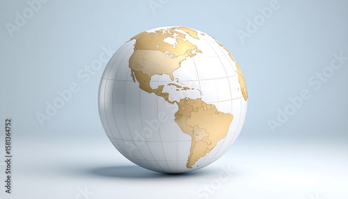 3D Model of the Earth, Western Hemisphere Focus
