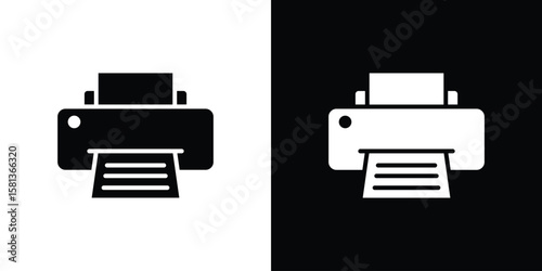 Fotografie Print icon. vector graphics pack.