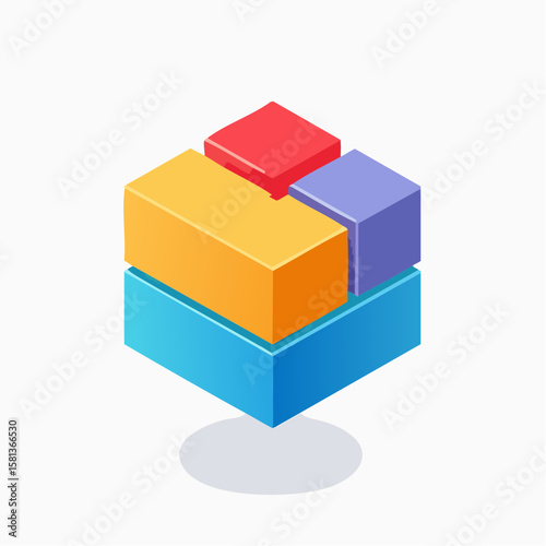 building blocks isolated on white