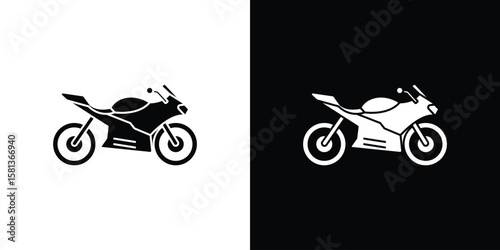 Foto Motorcycle icon. vector graphics pack.